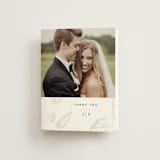 "Halcyon" - Gloss-Press® Thank You Cards in Snow by Leah Bisch - Front