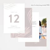 "Palm Vibes" - Gloss-Press® Table Numbers in Porcelain by Pixel and Hank - Back of Card Options