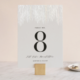 "Sparkle + Shine" - Gloss-Press® Table Numbers in Snow by Kristie Kern - Front