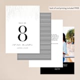 "Sparkle + Shine" - Gloss-Press® Table Numbers in Snow by Kristie Kern - Back of Card Options