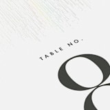 "Sparkle + Shine" - Gloss-Press® Table Numbers in Snow by Kristie Kern - Detail