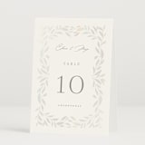 "Clarity" - Gloss-Press® Table Numbers in Cloud by Ana Sharpe - Folded