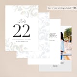 "Beloved" - Gloss-Press® Table Numbers in Graphite by Design Lotus - Back of Card Options