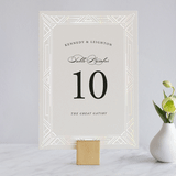 "Opulent Border" - Gloss-Press® Table Numbers in Stone by Hooray Creative - Front