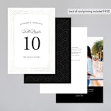 "Opulent Border" - Gloss-Press® Table Numbers in Stone by Hooray Creative - Back of Card Options