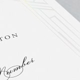 "Opulent Border" - Gloss-Press® Table Numbers in Stone by Hooray Creative - Detail