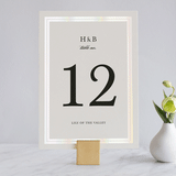 "Gilded Frame" - Gloss-Press® Table Numbers in Cloud by Stacey Meacham - Front