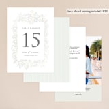 "Gilded Wildflowers" - Gloss-Press® Table Numbers in Cloud by Rochelle Renee - Back of Card Options