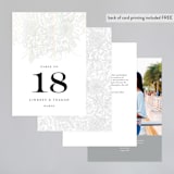 "Sketched Bouquet" - Gloss-Press® Table Numbers in Ivory by Phrosné Barwood - Back of Card Options
