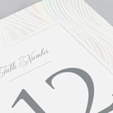 "Lined" - Gloss-Press® Table Numbers in Cloud by Erin Deegan - Detail