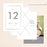 "Brushy frame" - Gloss-Press® Table Numbers in Opal by Stacey Meacham - Back of Card Options
