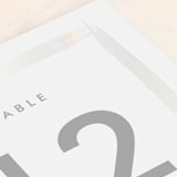 "Brushy frame" - Gloss-Press® Table Numbers in Opal by Stacey Meacham - Detail