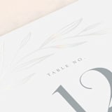 "Chic Wreath" - Gloss-Press® Table Numbers in Cloud by Kelly Schmidt - Detail