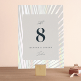 "Pristine" - Gloss-Press® Table Numbers in Pearl by Robin Ott - Front