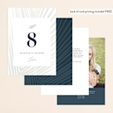 "Pristine" - Gloss-Press® Table Numbers in Pearl by Robin Ott - Back of Card Options