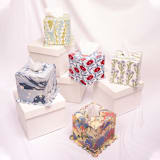 "Hand-Marbled Scallop Tissue Box Cover in Multicolor" - Tissue Box Cover in multicolorassorted-colors by Michelle Pham