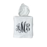 "Three Letter Monogram Tissue Box Cover" - Tissue Box Cover in white by Virginia Marcello