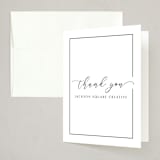 "Asymmetry" - Party Thank You Cards in Cotton by Nicole Walsh - Front