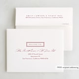 "Hampton Frame" - Party Thank You Cards in Poinsettia by Amy Kross - FREE Recipient Addressing