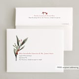 "Holiday Botanical" - Party Thank You Cards in Holly Berry by Susan Moyal - FREE Recipient Addressing