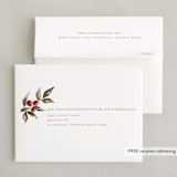"Holiday Classic" - Party Thank You Cards in Linen by Chris Griffith - FREE Recipient Addressing