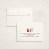 "Around the Table" - Party Thank You Cards in Holly Berry by Jamie Alexander - FREE Recipient Addressing