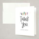 "Good excuses" - Party Thank You Cards in Rainbow by Inkblot Design - Front