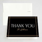 "Fine Frame" - Party Thank You Cards in Onyx by Robert and Stella - Front