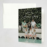 "Relax birthday brunch" - Party Thank You Cards in Clear Blue by Sabrin Deirani - Front