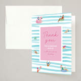 "Summer Party" - Party Thank You Cards in Pool by Elly - Front