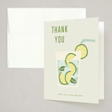 "Be Gin" - Party Thank You Cards in Icy Lime by Kampai Designs - Front
