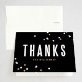 "Statement" - Party Thank You Cards in Onyx by Robert and Stella - Front