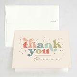 "Jingle and mingle type" - Party Thank You Cards in Pine Needles by Creo Study - Front