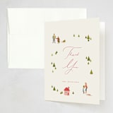 "JingleMingle" - Party Thank You Cards in Sand by samovilka - Front