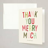 "La Party" - Party Thank You Cards in Ivory by Baumbirdy - Front