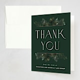 "Tis the season" - Party Thank You Cards in Evergreen by Leah Bisch - Front