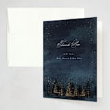 "Frosted Wonderland" - Party Thank You Cards in Night by AK Graphics - Front