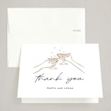 "Holiday Cocktail Party" - Party Thank You Cards in Snow by Pati Cascino - Front