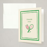 "Matches & Mimosas" - Party Thank You Cards in Pink Lemonade by Sam Dubeau - Front