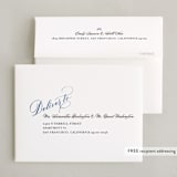"Watercolor Lettering" - Party Thank You Cards in Navy by Shannon Chen of Four Wet Feet Studio - FREE Recipient Addressing