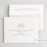 "watercolor ribbon" - Party Thank You Cards in Coral by Anastasia Makarova - FREE Recipient Addressing
