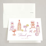 "cocktails and laughter" - Party Thank You Cards in Orchid by Cass Loh - Front