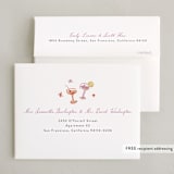 "cocktails and laughter" - Party Thank You Cards in Orchid by Cass Loh - FREE Recipient Addressing
