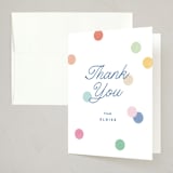"Confetti Party" - Party Thank You Cards in Rainbow by Creo Study - Front