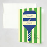 "Game Day" - Party Thank You Cards in Navy by Jennifer Lew - Front