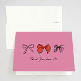 "Simple Bow" - Party Thank You Cards in Poppy by mo kelley - Front