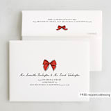 "Simple Bow" - Party Thank You Cards in Poppy by mo kelley - FREE Recipient Addressing