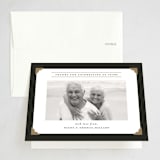 "Diamond" - Party Thank You Cards in Onyx by Heather Schertzer - Front