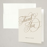 "Fancy Feast" - Party Thank You Cards in Vanilla by Spinsugar - Front