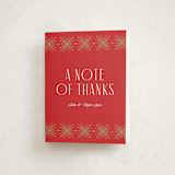 "Filigree" - Party Thank You Cards in Cardinal by Melanie Kosuge - Front